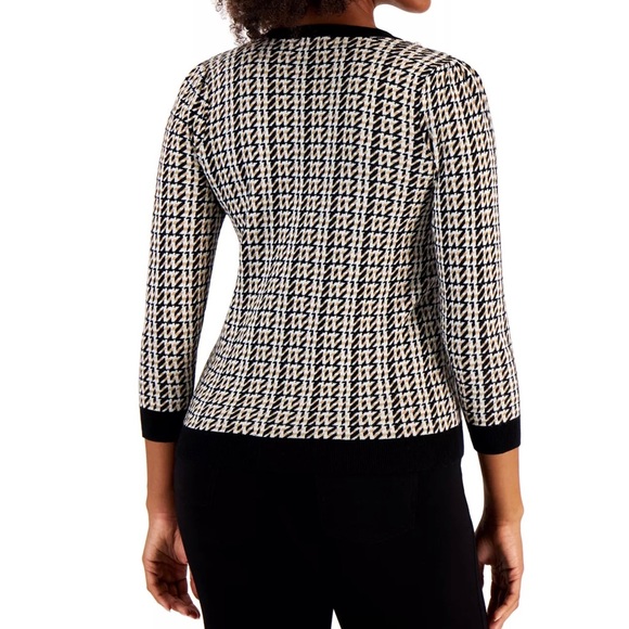 NWOT, Charter Club V-Neck Beaded Trim Sweater, Sz XXL - Picture 2 of 12